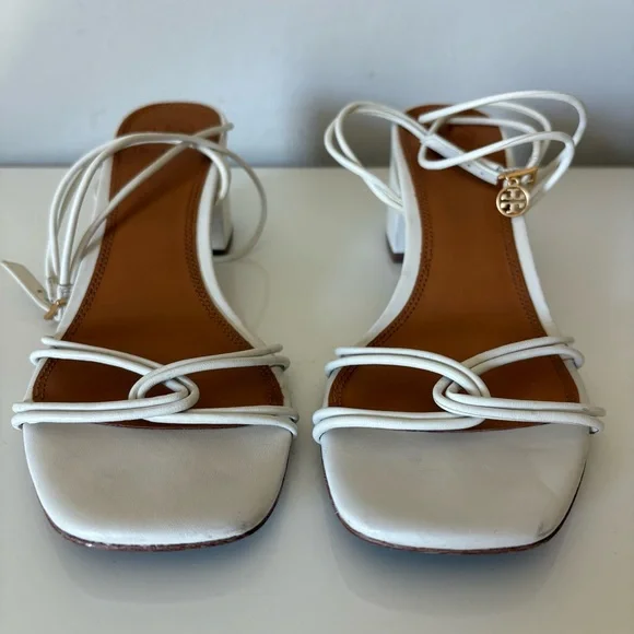 Tory Burch White Mini Benton Knotted Strap Sandals - Picture 4 of 12